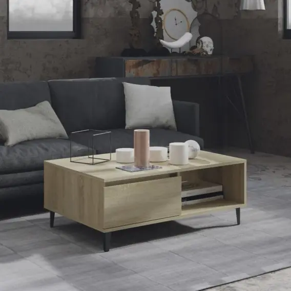 Stolik kawowy, dąb sonoma, 90x60x35 cm, płyta wiórowa Lumarko! - Hurtownia wielobranżowa Lumarko Wysoka jakość