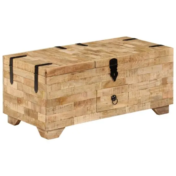 Stolik kawowy, lite drewno mango, 80x40x35 cm Lumarko! - Hurtownia wielobranżowa Lumarko Premium