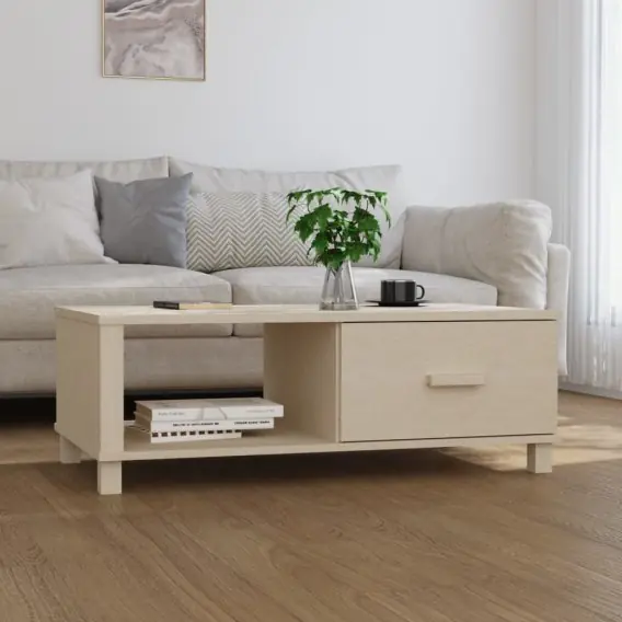 Szybka wysyłka Stolik kawowy, miodowy brąz, 100x55x35 cm, lite drewno sosnowe Lumarko! - Hurtownia wielobranżowa Lumarko