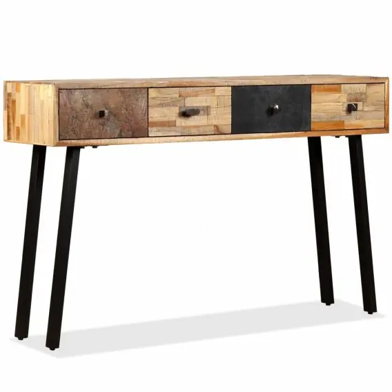 Stolik konsola, lite drewno tekowe z odzysku, 120 x 30 x 76 cm Lumarko! - Hurtownia wielobranżowa Lumarko Super okazja