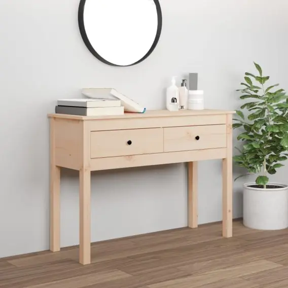Bezpieczna płatność Stolik konsolowy, 100x35x75 cm, lite drewno sosnowe Lumarko! - Hurtownia wielobranżowa Lumarko