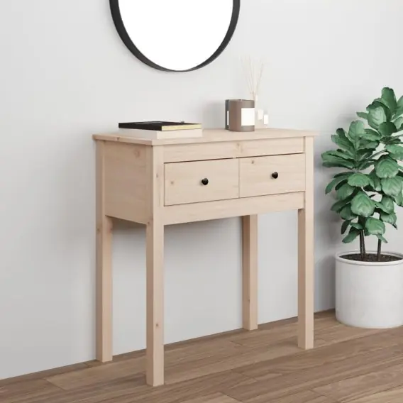 Stolik konsolowy, 70x35x75 cm, lite drewno sosnowe Lumarko! - Hurtownia wielobranżowa Lumarko Wyprzedaż