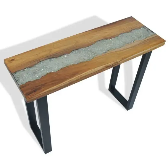 Stolik typu konsola, drewno tekowe, 100 x 35 x 75 cm Lumarko! - Hurtownia wielobranżowa Lumarko Nowość