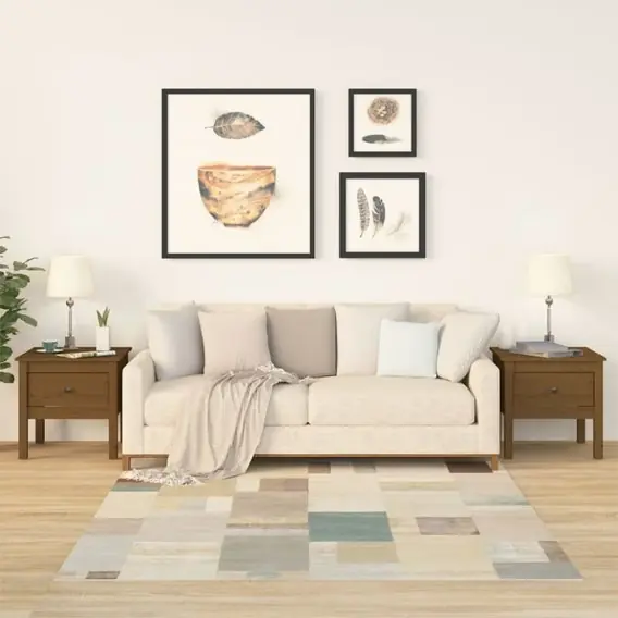 Popularny Stoliki boczne, 2 szt., miodowy brąz 50x50x49 cm drewno sosnowe Lumarko! - Hurtownia wielobranżowa Lumarko