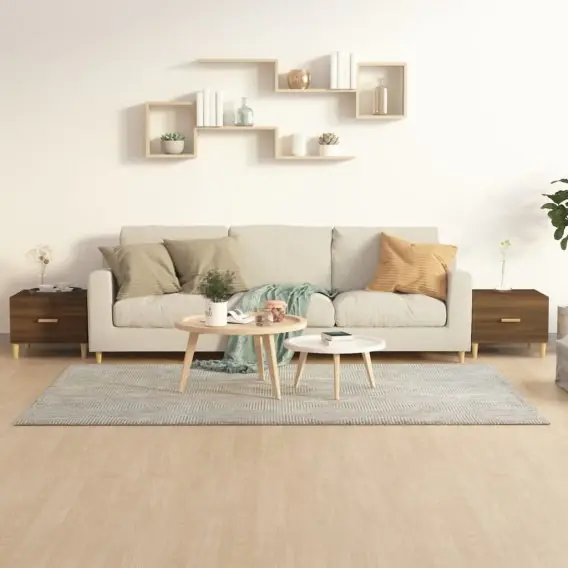 Stoliki kawowe, 2 szt., brązowy dąb, 50x50x40 cm Lumarko! - Hurtownia wielobranżowa Lumarko Kup online