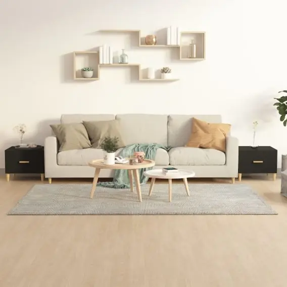 Rabat Stoliki kawowe, 2 szt., czarne, 50x50x40 cm Lumarko! - Hurtownia wielobranżowa Lumarko