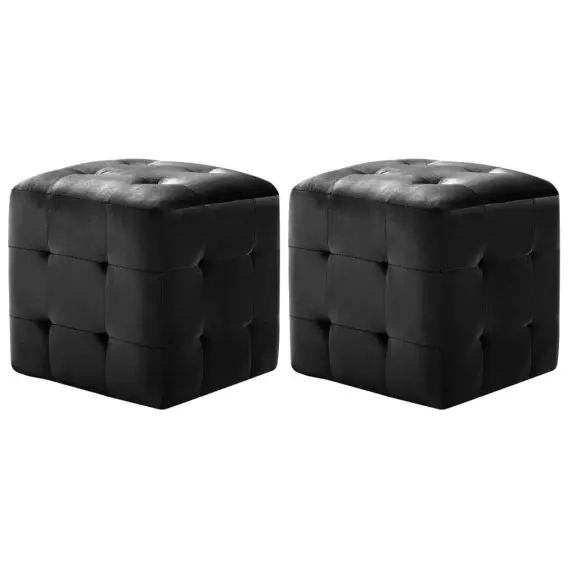 Stoliki nocne, 2 szt., czarne, 30x30x30 cm, aksamit Lumarko! - Hurtownia wielobranżowa Lumarko Oferta