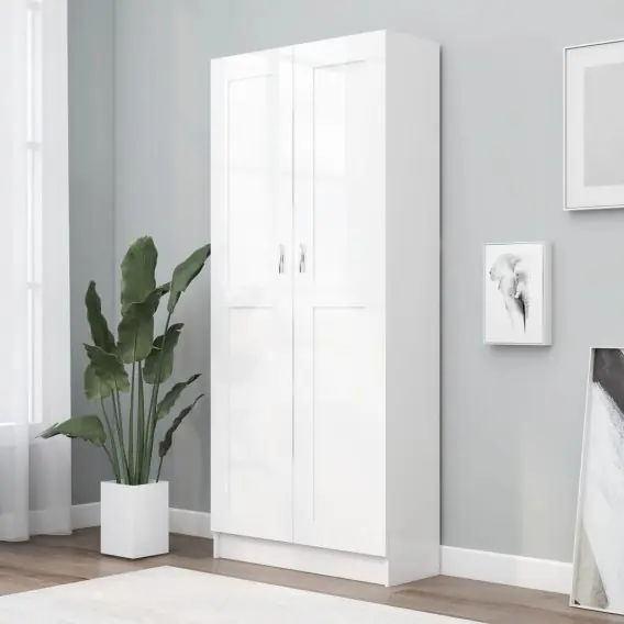 Okazja Szafa na książki, biała, 82,5x30,5x185,5 cm, płyta wiórowa Lumarko! - Hurtownia wielobranżowa Lumarko