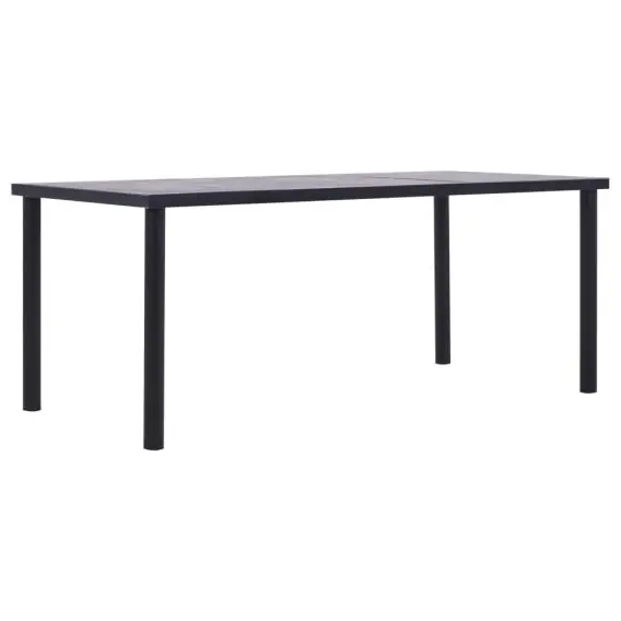 Nie przegap Stół jadalniany, czarny i betonowy szary, 200x100x75 cm, MDF Lumarko! - Hurtownia wielobranżowa Lumarko