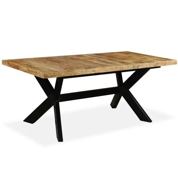 Ekspresowa dostawa Stół jadalniany, lite drewno mango, stalowe nogi, 180 cm Lumarko! - Hurtownia wielobranżowa Lumarko