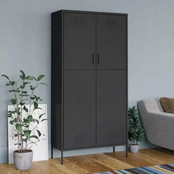 Szafa, antracytowa, 90x50x180 cm, stalowa Lumarko! - Hurtownia wielobranżowa Lumarko Promocja
