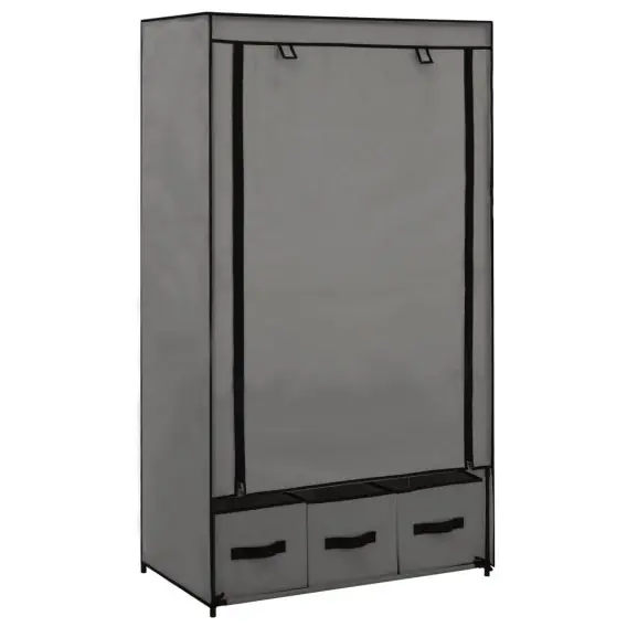 Wysoka jakość Szafa, szara, 87 x 49 x 159 cm, materiałowa Lumarko! - Hurtownia wielobranżowa Lumarko