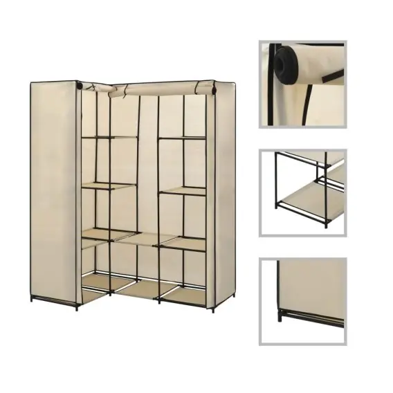 Szafa narożna, kremowa, 130 x 87 x 169 cm Lumarko! - Hurtownia wielobranżowa Lumarko Oferta limitowana