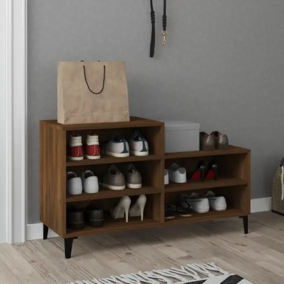 Obniżka ceny Szafka na buty, brązowy dąb, 102x36x60 cm Lumarko! - Hurtownia wielobranżowa Lumarko