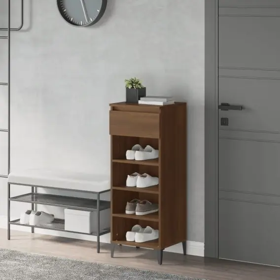 Oferta limitowana Szafka na buty, brązowy dąb, 40x36x105 cm Lumarko! - Hurtownia wielobranżowa Lumarko