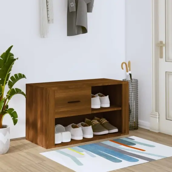 Ostatnie sztuki Szafka na buty, brązowy dąb, 80x35x45 cm Lumarko! - Hurtownia wielobranżowa Lumarko