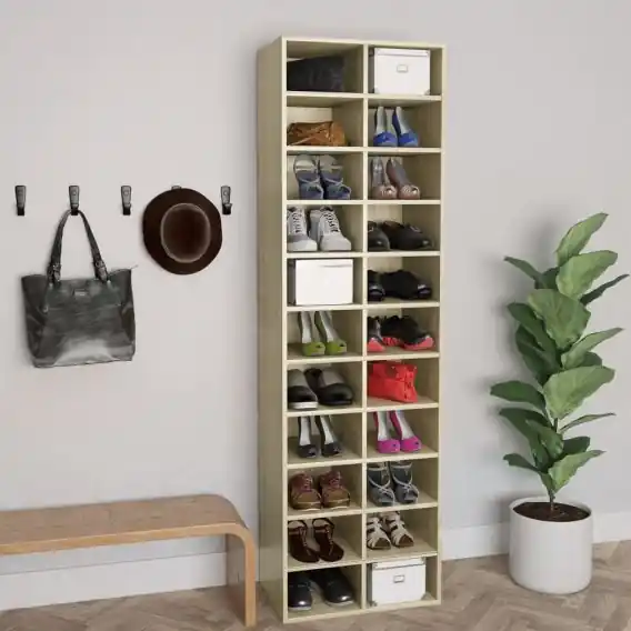 Łatwy zwrot Szafka na buty, kolor dąb sonoma, 54x34x183 cm Lumarko! - Hurtownia wielobranżowa Lumarko