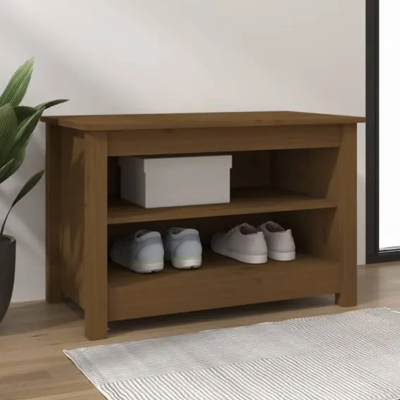 Łatwy zwrot Szafka na buty, miodowy brąz, 70x38x45,5 cm, drewno sosnowe Lumarko! - Hurtownia wielobranżowa Lumarko