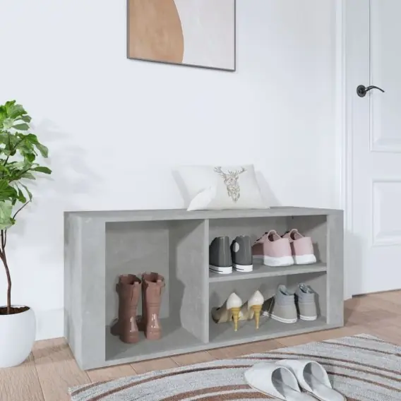 Szafka na buty, szarość betonu, 100x35x45 cm Lumarko! - Hurtownia wielobranżowa Lumarko Sprawdź teraz