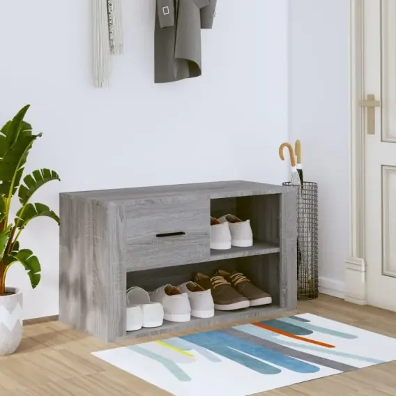 Szafka na buty, szary dąb sonoma, 80x35x45 cm Lumarko! - Hurtownia wielobranżowa Lumarko Sprawdź teraz