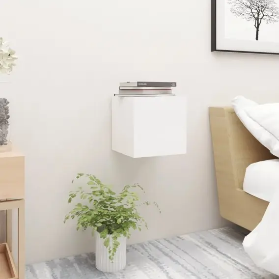 Szafka nocna, biała, 30,5x30x30 cm, płyta wiórowa Lumarko! - Hurtownia wielobranżowa Lumarko Premium