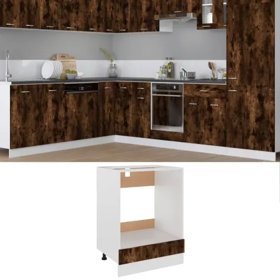 Szafka pod piekarnik, przydymiony dąb, 60x46x81,5 cm Lumarko! - Hurtownia wielobranżowa Lumarko Szybka dostawa