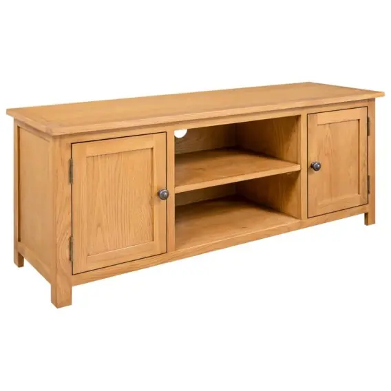 Szafka pod telewizor, 110x35x44 cm, lite drewno dębowe Lumarko! - Hurtownia wielobranżowa Lumarko Bestseller