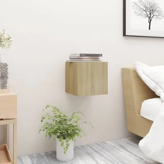 Tani Szafka nocna, dąb sonoma, 30,5x30x30 cm, płyta wiórowa Lumarko! - Hurtownia wielobranżowa Lumarko
