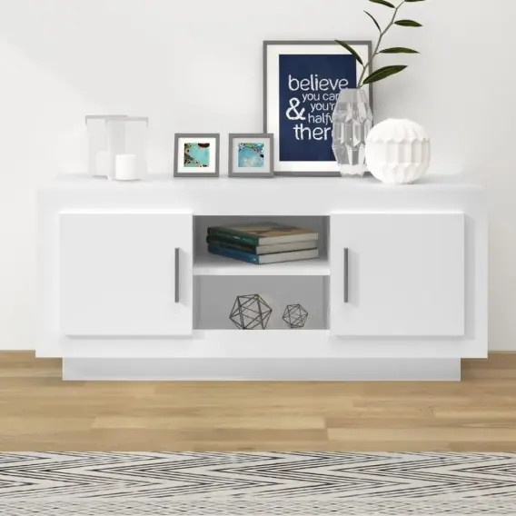 Ostatnie sztuki Szafka pod telewizor, biała, 102x35x45 cm Lumarko! - Hurtownia wielobranżowa Lumarko