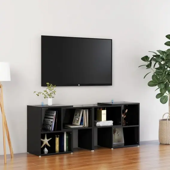 Szafka pod telewizor, czarna, wysoki połysk, 104x30x52 cm Lumarko! - Hurtownia wielobranżowa Lumarko Ograniczona ilość