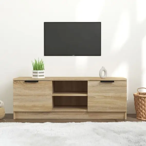Oferta Szafka pod telewizor, dąb sonoma, 102x35x36,5 cm Lumarko! - Hurtownia wielobranżowa Lumarko