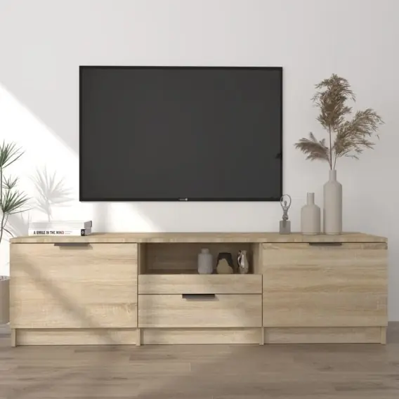 Bezpieczne zakupy Szafka pod telewizor, dąb sonoma, 140x35x40 cm Lumarko! - Hurtownia wielobranżowa Lumarko
