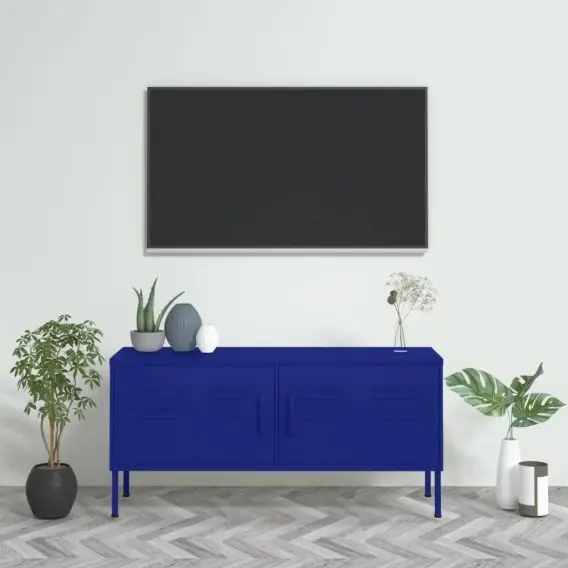 Wybór klientów Szafka pod telewizor, granatowa, 105x35x50 cm, stalowa Lumarko! - Hurtownia wielobranżowa Lumarko