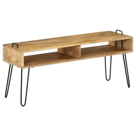 Szafka pod telewizor, lite drewno mango, 110 x 35 x 45 cm Lumarko! - Hurtownia wielobranżowa Lumarko Hit sprzedaży