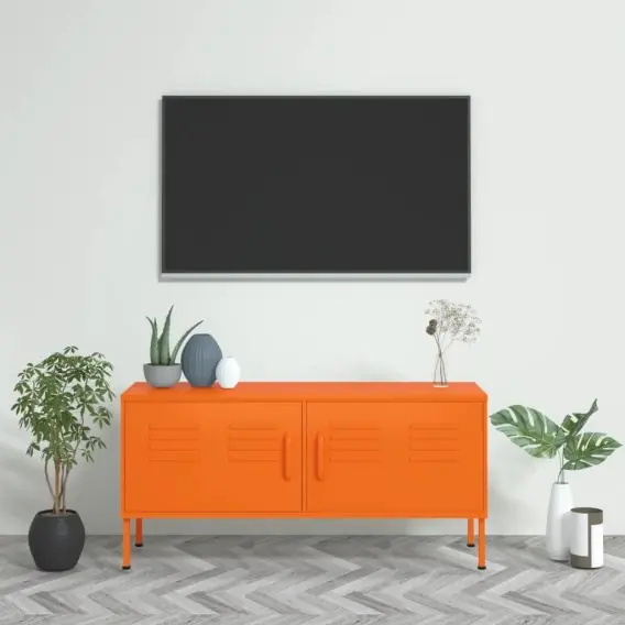 Szafka pod telewizor, pomarańczowa, 105x35x50 cm, stalowa Lumarko! - Hurtownia wielobranżowa Lumarko Nowość