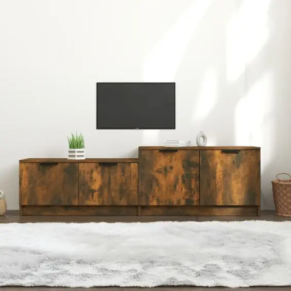 Szafka pod telewizor, przydymiony dąb, 158,5x36x45 cm Lumarko! - Hurtownia wielobranżowa Lumarko Bestseller