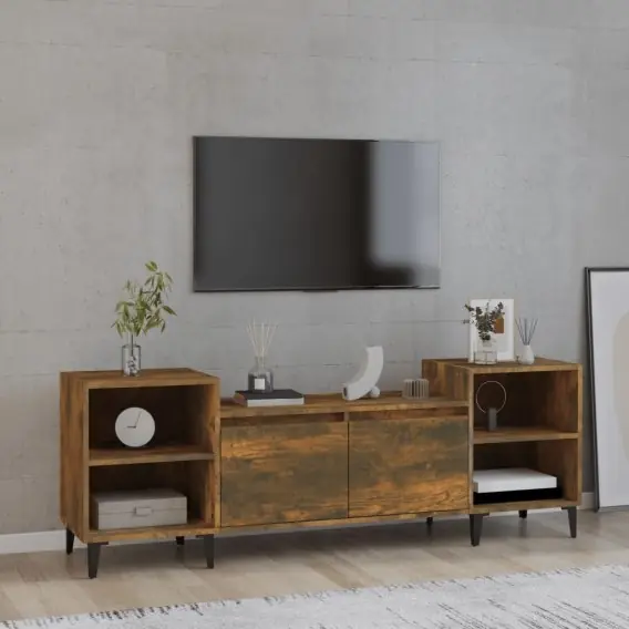 Szafka pod telewizor, przydymiony dąb, 160x35x55 cm Lumarko! - Hurtownia wielobranżowa Lumarko Niska cena