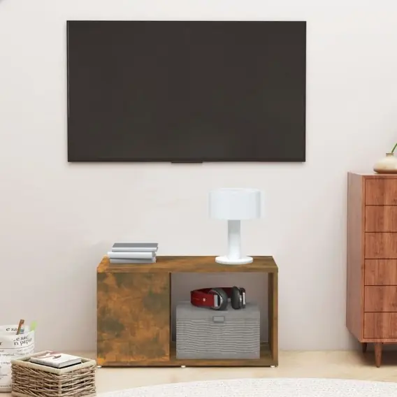 Szafka pod telewizor, przydymiony dąb, 60x24x32 cm Lumarko! - Hurtownia wielobranżowa Lumarko Bezpieczne zakupy
