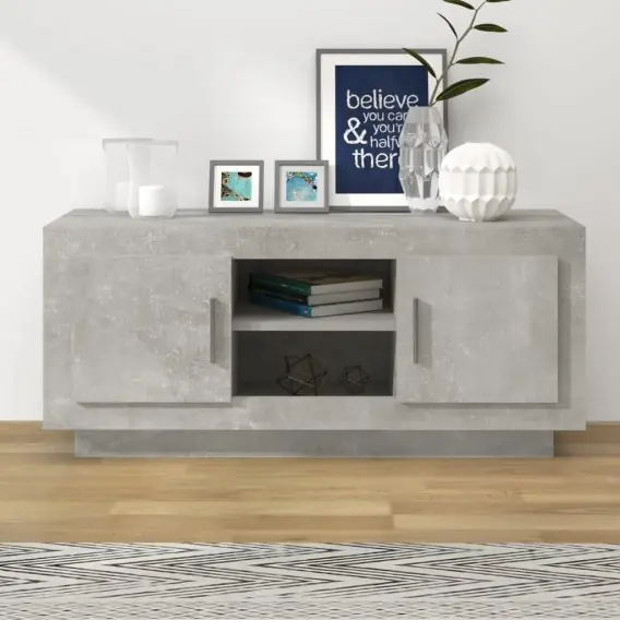Darmowy zwrot Szafka pod telewizor, szarość betonu, 102x35x45 cm Lumarko! - Hurtownia wielobranżowa Lumarko