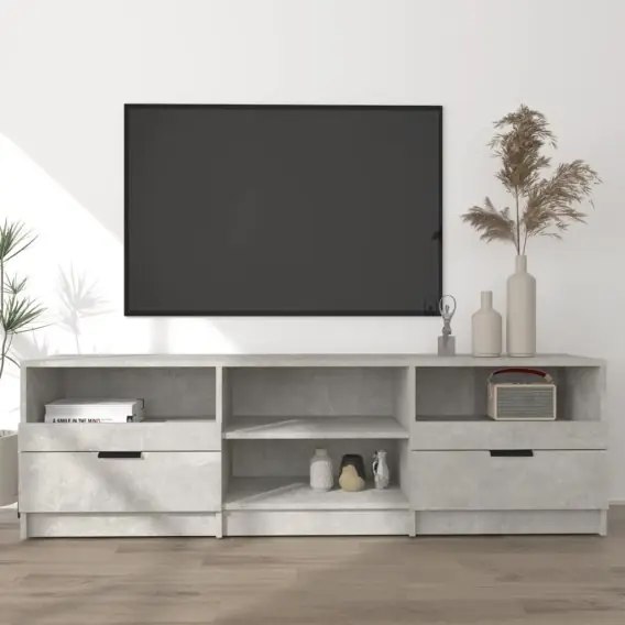 Szafka pod telewizor, szarość betonu, 150x33,5x45 cm Lumarko! - Hurtownia wielobranżowa Lumarko Tylko dziś