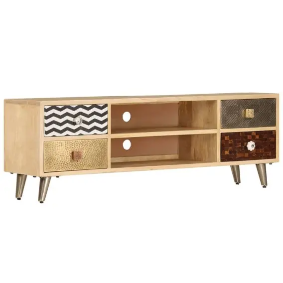 Szafka pod TV, 120x30x40 cm, lite drewno mango Lumarko! - Hurtownia wielobranżowa Lumarko Wyjątkowa oferta
