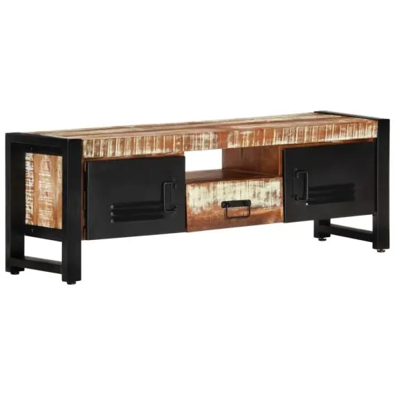 Szafka pod TV, 120x30x40 cm, lite drewno odzyskane Lumarko! - Hurtownia wielobranżowa Lumarko Najlepsza cena
