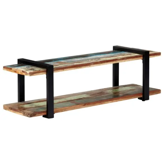 Szafka pod TV, 130 x 40 x 40 cm, lite drewno z odzysku Lumarko! - Hurtownia wielobranżowa Lumarko Zniżka