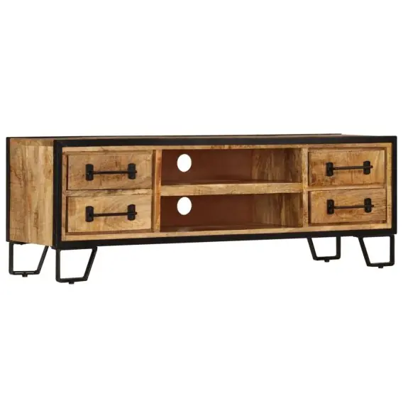 Wyjątkowa oferta Szafka pod TV z szufladami, 120x30x40 cm, lite drewno mango Lumarko! - Hurtownia wielobranżowa Lumarko