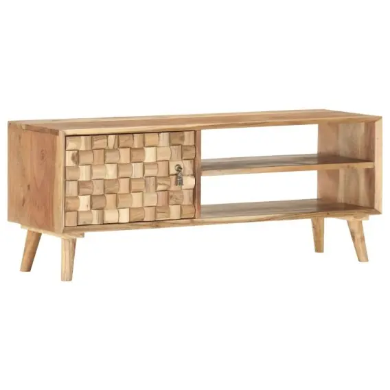 Promocja Szafka pod TV, 100 x 35 x 40 cm, lite drewno akacjowe Lumarko! - Hurtownia wielobranżowa Lumarko