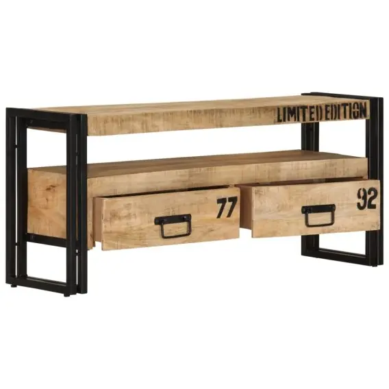 Popularny Szafka pod TV, 100x30x45 cm, lite drewno mango Lumarko! - Hurtownia wielobranżowa Lumarko