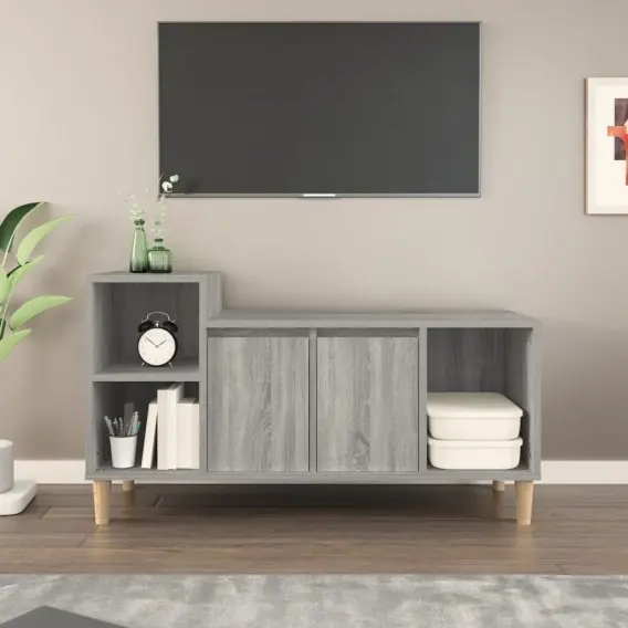 Szafka pod telewizor, szary dąb sonoma, 100x35x55 cm Lumarko! - Hurtownia wielobranżowa Lumarko Wyjątkowa oferta