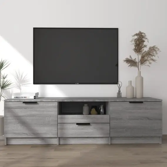 Wyprzedaż Szafka pod telewizor, szary dąb sonoma, 140x35x40 cm Lumarko! - Hurtownia wielobranżowa Lumarko