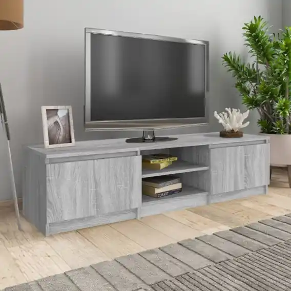 Szafka pod telewizor, szary dąb sonoma, 140x40x35,5 cm Lumarko! - Hurtownia wielobranżowa Lumarko Ograniczona ilość