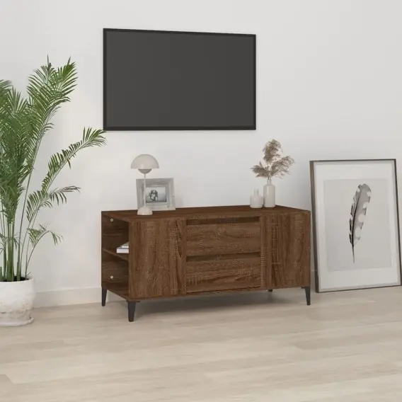 Okazja Szafka pod TV, brązowy dąb, 102x44,5x50 cm Lumarko! - Hurtownia wielobranżowa Lumarko